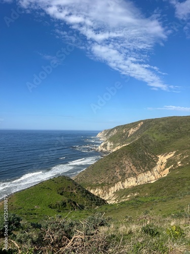 Wallpaper Mural Beautiful Hiking Trail, Northern California Point Reyes with Pacific Ocean Shoreline in Winter Torontodigital.ca