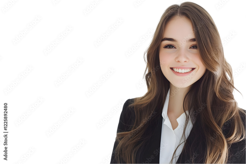 Young business woman smiling with arms crossed Young business woman smiling with arms crossed
