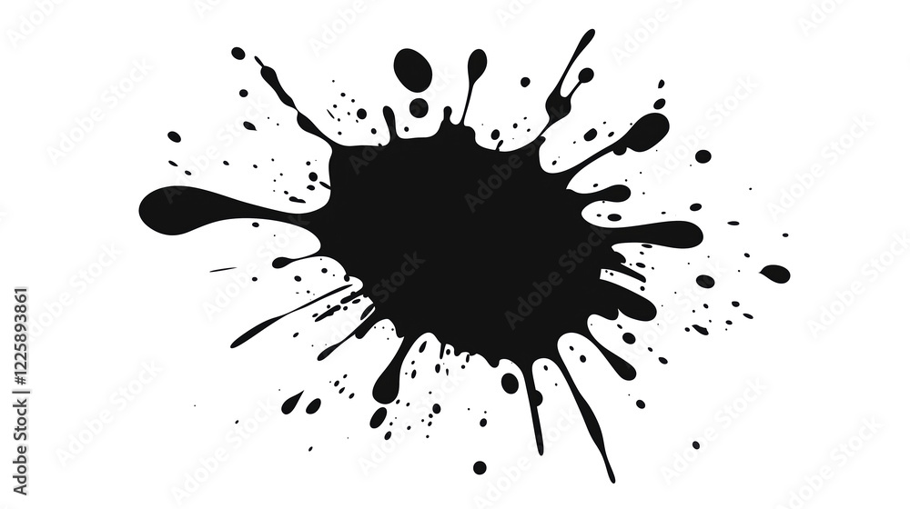 Abstract Black Ink Splash Design Element for Branding Abstract Black Ink Splash Design Element for Branding