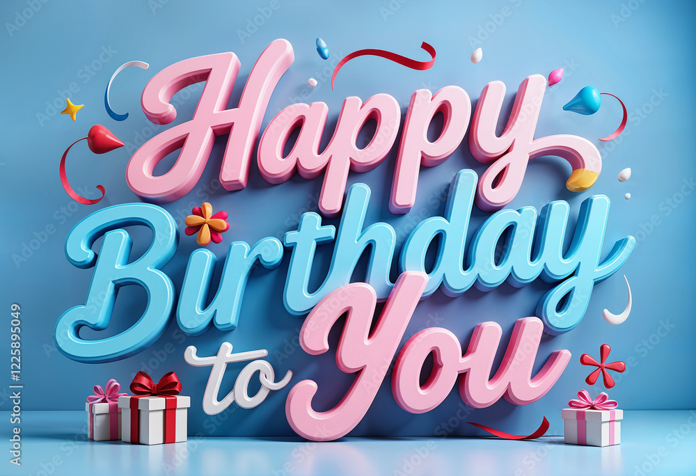 Fototapeta premium Happy Birthday text