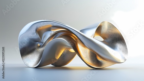 A Modern Abstract 3D Shape Rendered with Vibrant Colors