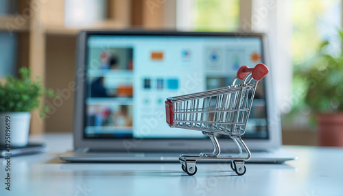 shopping cart in the supermarket