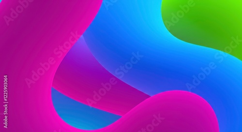 Abstract Flow of Vibrant Colors: A captivating composition of fluid, dynamic forms in a kaleidoscope of vivid hues, showcasing a sense of movement and contemporary design.