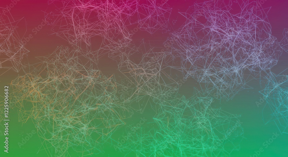Abstract Glitch: A captivating blend of vibrant pink and green hues, reminiscent of a digital glitch, with ethereal white lines dancing across the canvas, creating a mesmerizing abstract art piece. Abstract Glitch: A captivating blend of vibrant pink and green hues, reminiscent of a digital glitch, with ethereal white lines dancing across the canvas, creating a mesmerizing abstract art piece.