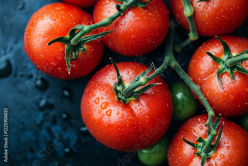 Fresh Tomatos On Vine photo