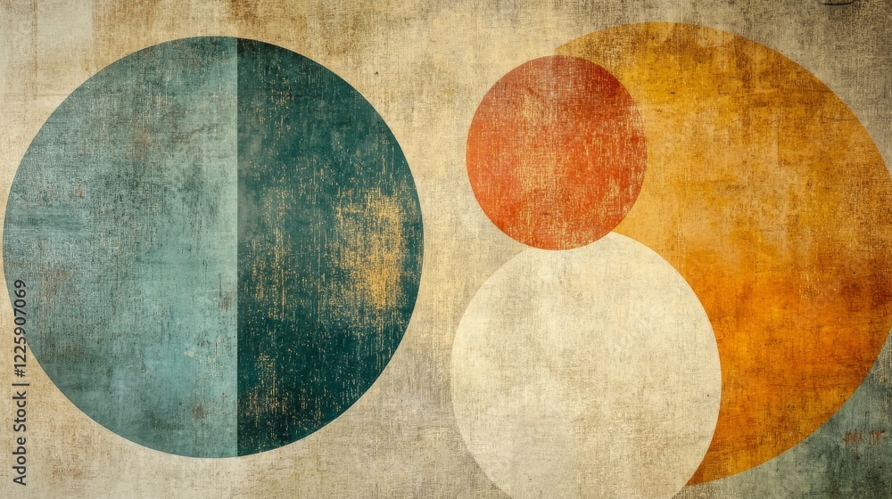 Abstract Geometric Circles Design with Earthy Tones Abstract Geometric Circles Design with Earthy Tones