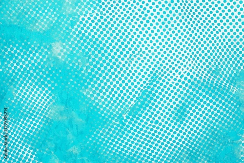 A bright, turquoise pop art retro background with halftone textures and a playful, comic style.
