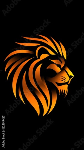 Wallpaper Mural Illustration of a majestic lion symbolizing the zodiac sign Leo. Perfect for astrology themes, horoscopes, and zodiac-inspired designs, capturing Leo's strength and charisma. Torontodigital.ca