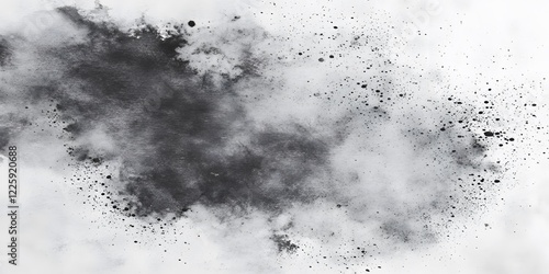 Abstract Monochrome Ink Watercolor Texture Background