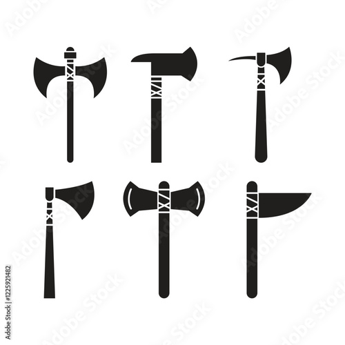 Set Of Axe Vector Design.