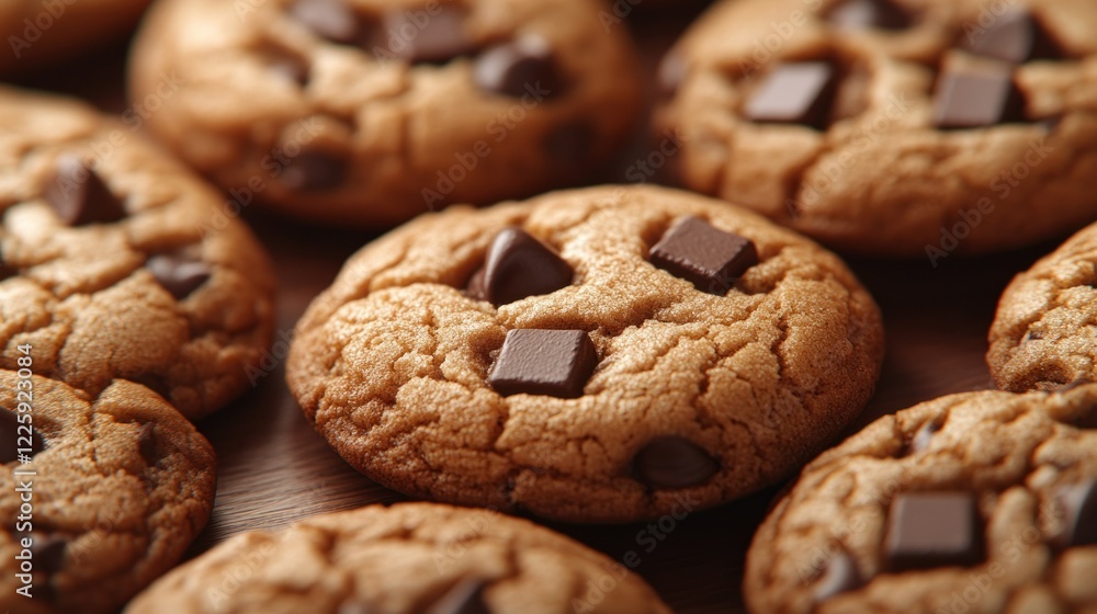 Close-up of Delicious Chocolate Chip Cookies Close-up of Delicious Chocolate Chip Cookies