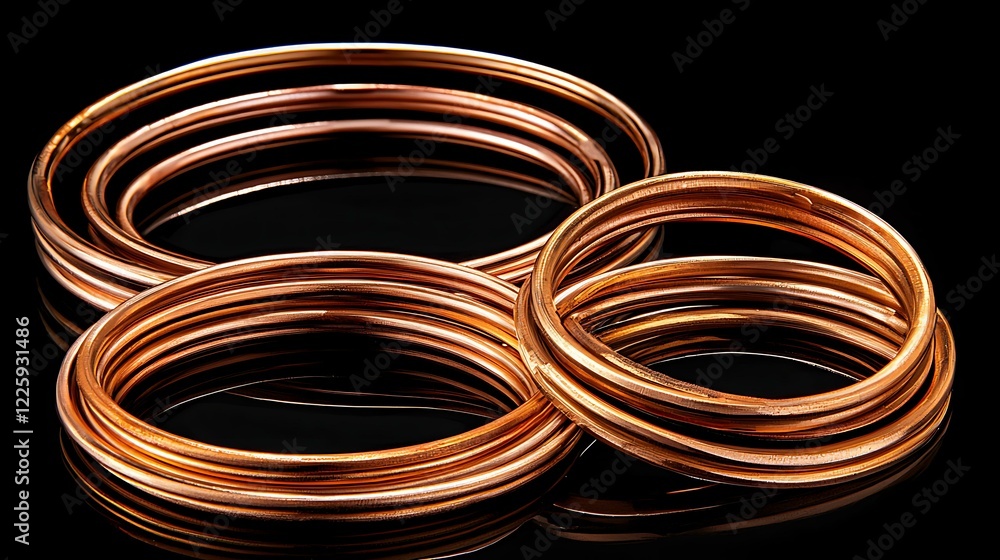 High-durability industrial springs with uniform coil patterns isolated on a black background, photorealistic, ultra-sharp focus, clear details, studio lighting, natural colors, realistic lighting High-durability industrial springs with uniform coil patterns isolated on a black background, photorealistic, ultra-sharp focus, clear details, studio lighting, natural colors, realistic lighting