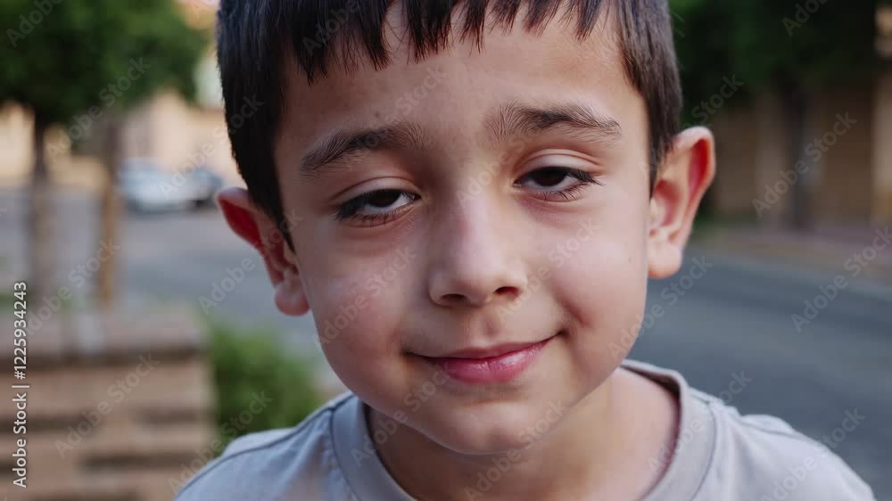 Palestinian boy looking at the camera expressing various emotions with subtle changes in his facial expressions, creating a series of captivating portraits Palestinian boy looking at the camera expressing various emotions with subtle changes in his facial expressions, creating a series of captivating portraits