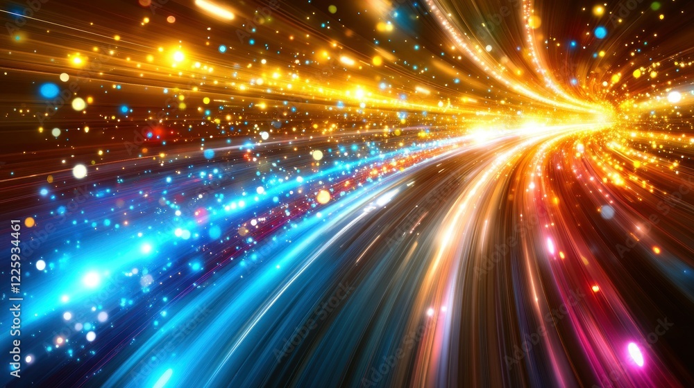 Vibrant Light Trails: A Journey Through a Colorful, Energetic Galaxy Vibrant Light Trails: A Journey Through a Colorful, Energetic Galaxy