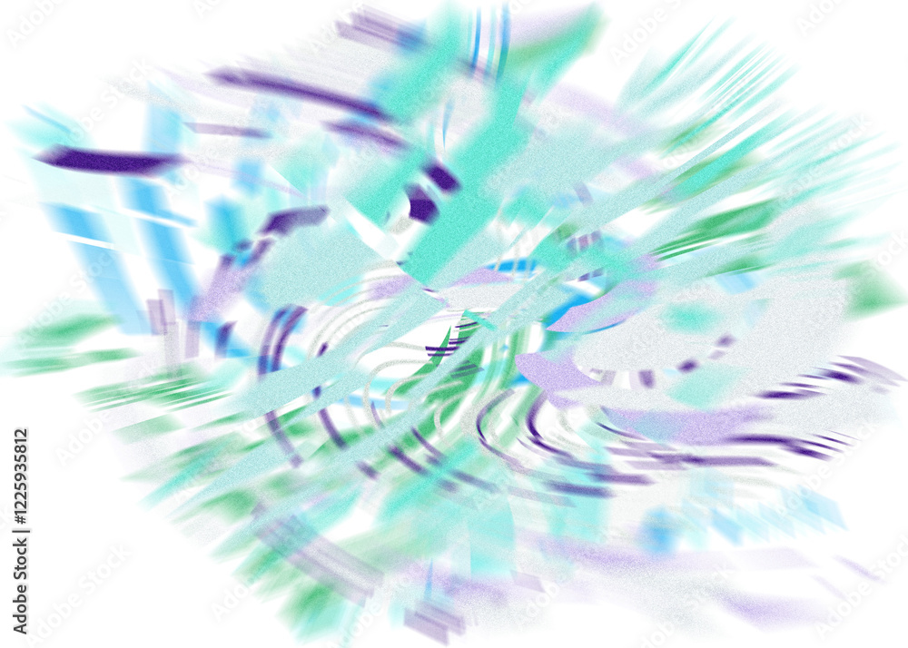 Fototapeta premium An abstract transparent iridescent color blur design element.