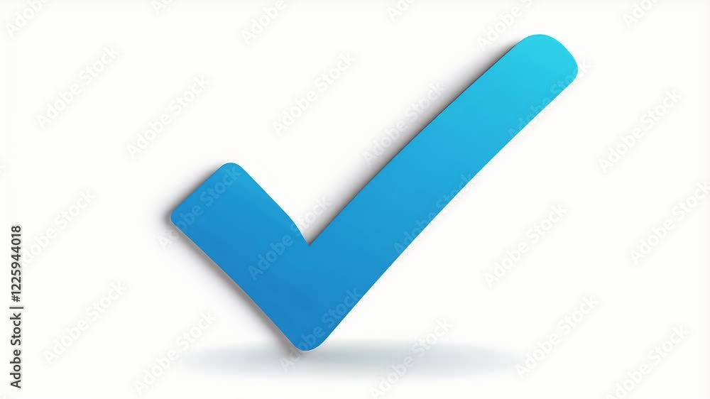 Motion graphics animation of a glowing symbol appearing to confirm correctness Motion graphics animation of a glowing symbol appearing to confirm correctness