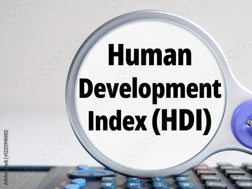 Human Development Index (HDI) title term meaning on an economic topic photo