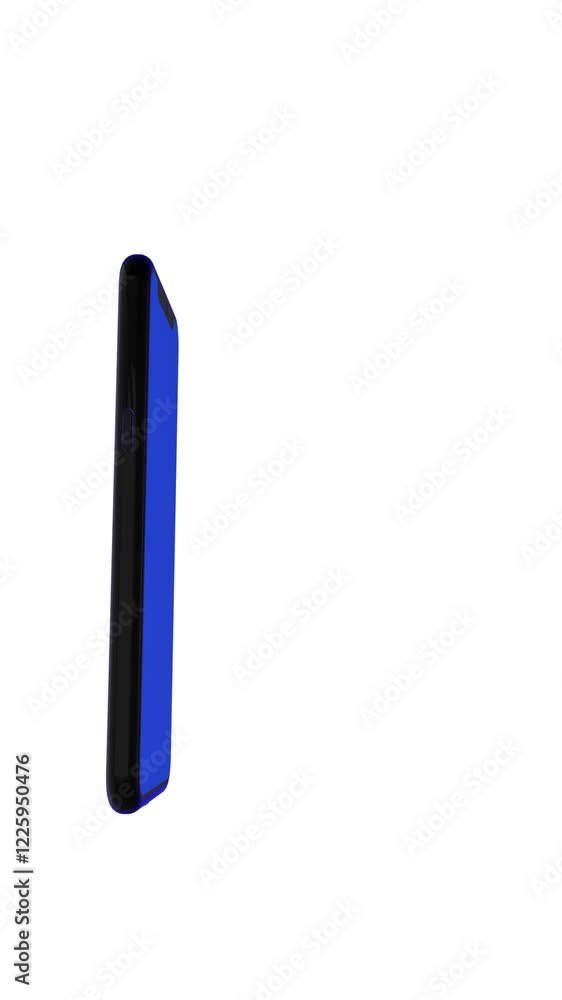 Blue credit card leaning on smartphone for mobile banking Blue credit card leaning on smartphone for mobile banking