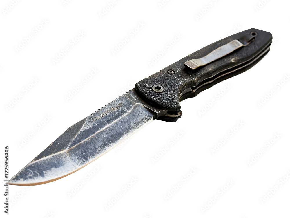 Isolated combat folding knife Isolated combat folding knife