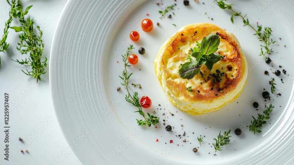 dish with eggs to taste in a restaurant dish with eggs to taste in a restaurant