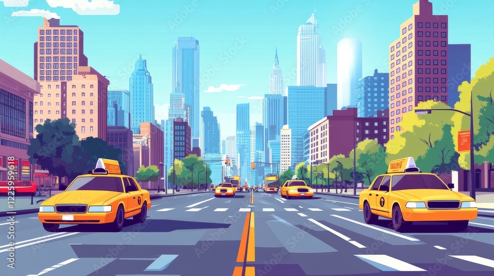 Smart car wireless network connection with smart city. Smart vehicle and automotive technology. Icons of city infrastructure. Taxi Future concept. Vector illustration. Smart car wireless network connection with smart city. Smart vehicle and automotive technology. Icons of city infrastructure. Taxi Future concept. Vector illustration.
