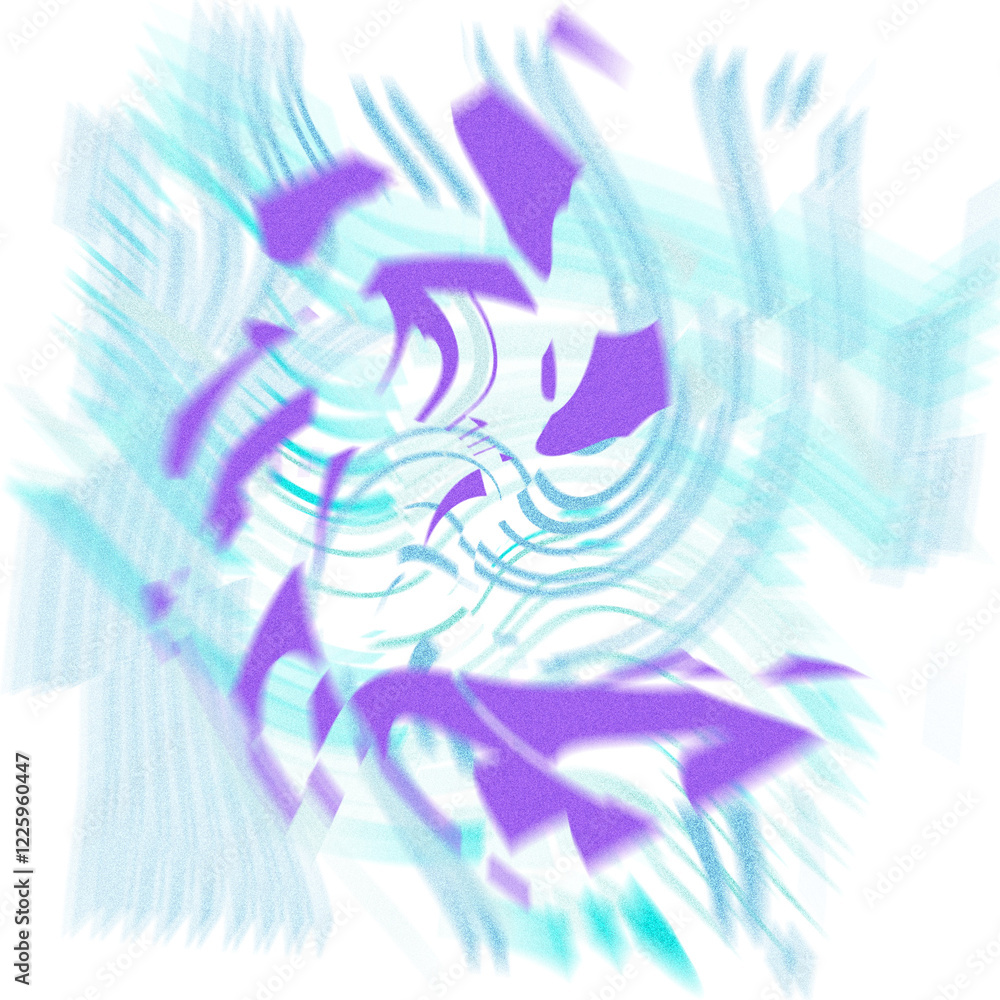 Fototapeta premium An abstract transparent iridescent color blur design element.