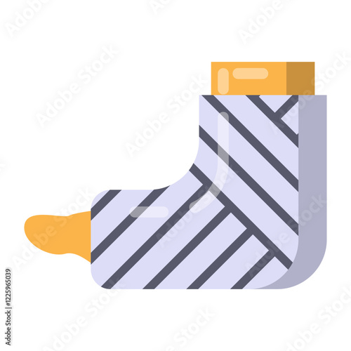 leg injuries or bandaged leg illustration