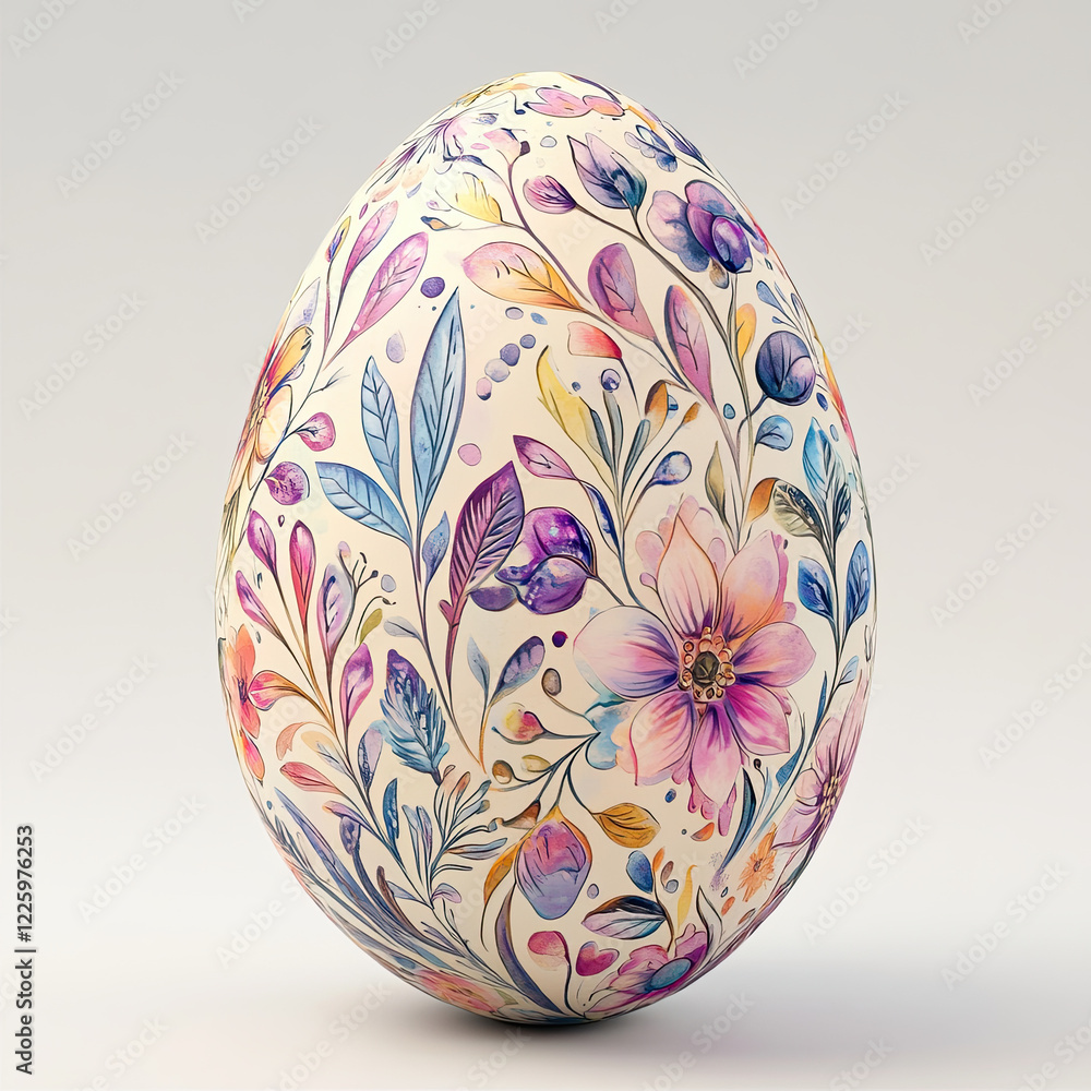 Watercolor Springtime Eggs Watercolor Springtime Eggs