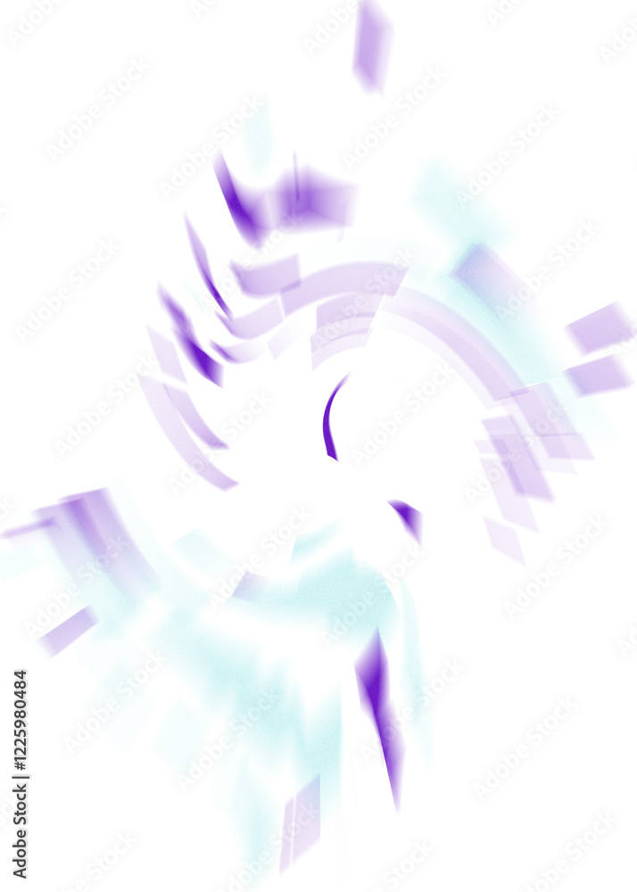 Obraz premium An abstract transparent iridescent color blur design element.