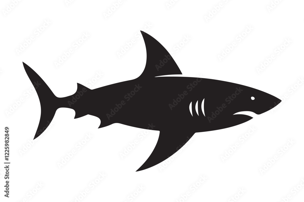Naklejka premium shark silhouette