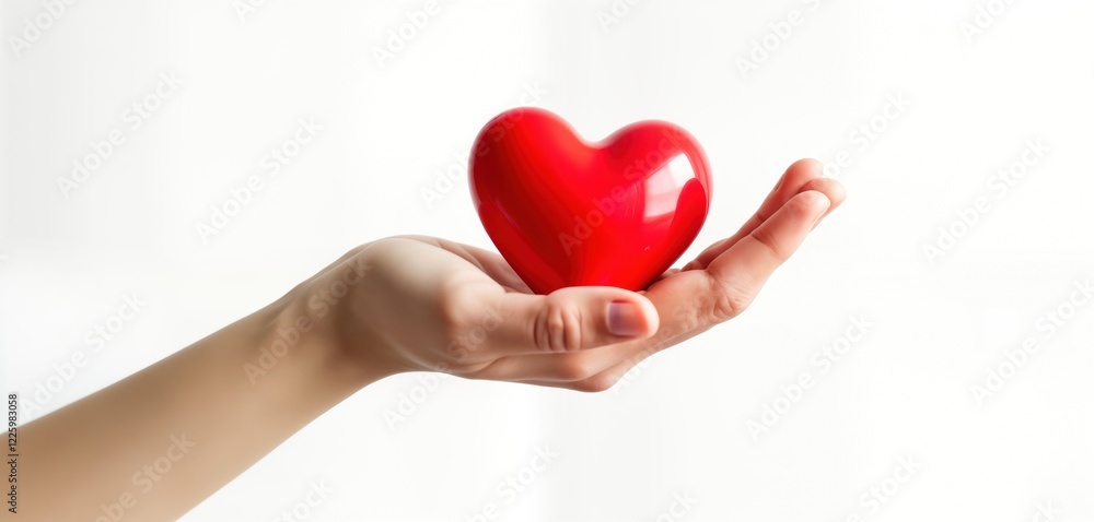 Hand holds red heart on transparent background. Love, care concept. Perfect for social media posts related to well-being health care. Suitable for diverse projects, including romantic charitable Hand holds red heart on transparent background. Love, care concept. Perfect for social media posts related to well-being health care. Suitable for diverse projects, including romantic charitable