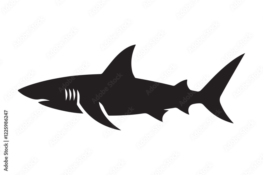 Naklejka premium shark silhouette