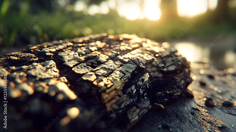 Closeup Golden Hour Sunlit Weathered Wood Texture Closeup Golden Hour Sunlit Weathered Wood Texture