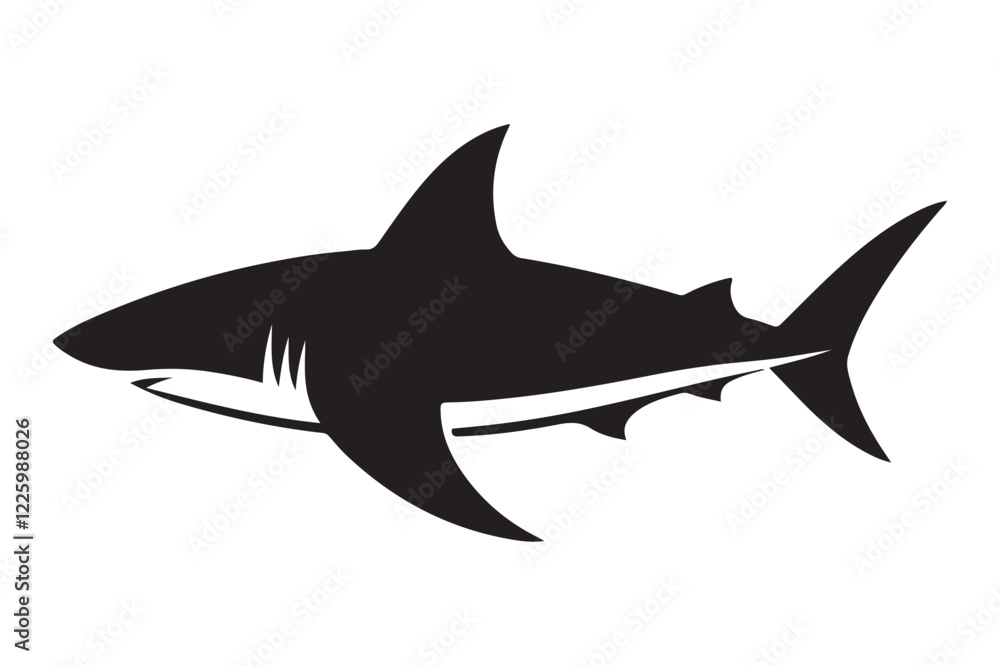 Fototapeta premium shark silhouette