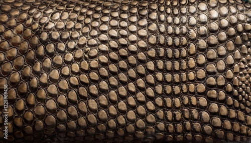 Vivid CloseUp of a Majestic Green Iguanas Scales, Showcasing the Intricate Patterns and Shimmering Splendor of Its Scaly Hide photo