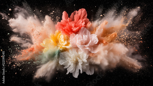 Colorful powder background for Indian Holi festival