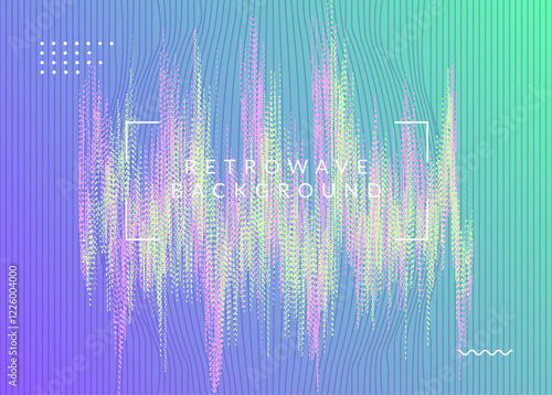 Fest Event. Electronic Disco Illustration. Techno Festival Graphic. Pink Edm Banner. Violet Dance Set. Discotheque Poster. Electro Vector. Green Fest Event