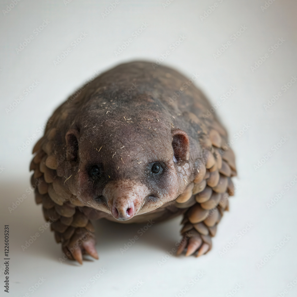 Adorable pangolin close-up, facing forward. Adorable pangolin close-up, facing forward.
