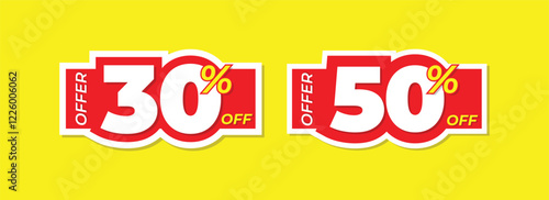 Tag sale offers discount tag banner illustration design