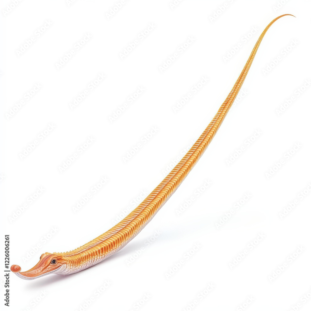 Long, slender, segmented creature with a small head. Long, slender, segmented creature with a small head.