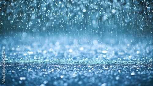 Wallpaper Mural Stunning Rain Drops Falling on Wet Surface Background Torontodigital.ca