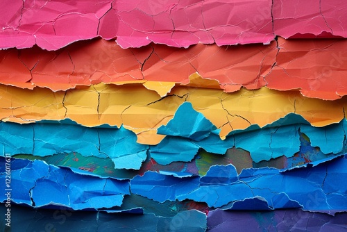 Wallpaper Mural Abstract background created from torn colorful construction paper pieces Torontodigital.ca