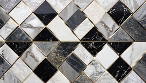 Striking Black and White Marble Tile Chequerboard Texture with Elegant Checker or Chess Board Pattern, Perfect for Decorative Backgrounds or Highend Design Projects.