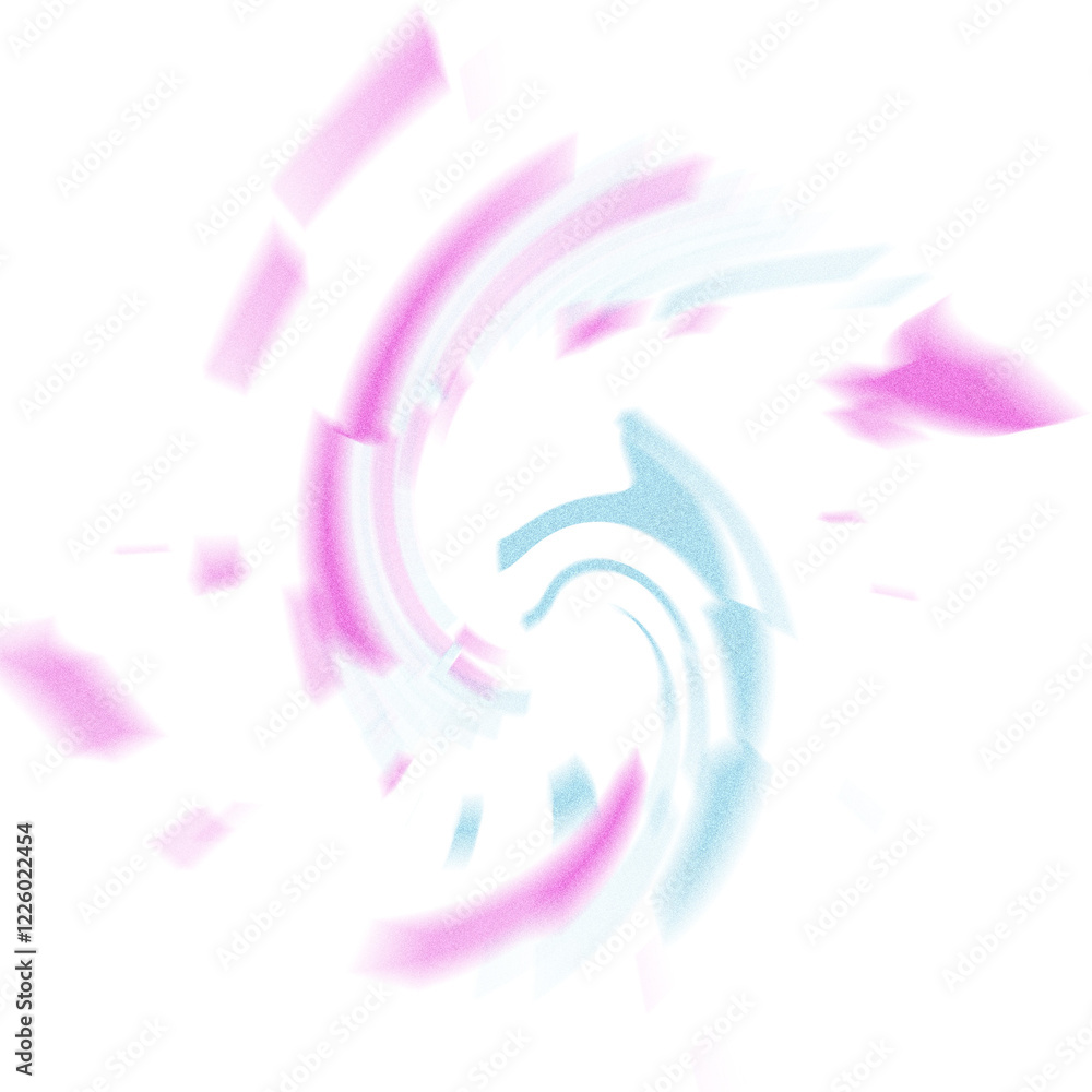Fototapeta premium An abstract transparent iridescent color blur design element.