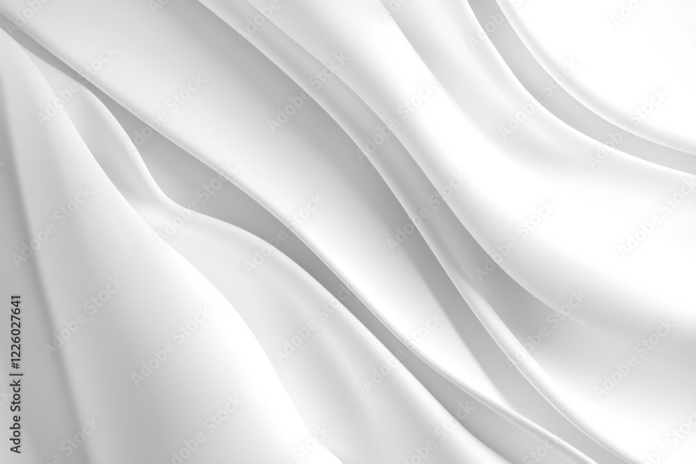 Luxurious white satin fabric flowing and forming elegant curves, creating a smooth and wavy texture perfect for backgrounds and design projects related to luxury, fashion, or abstract concepts Luxurious white satin fabric flowing and forming elegant curves, creating a smooth and wavy texture perfect for backgrounds and design projects related to luxury, fashion, or abstract concepts