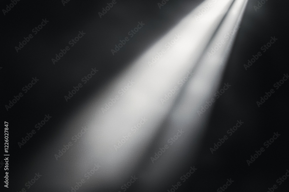 Diagonal light beams illuminating a dark background create a striking contrast, evoking feelings of hope, faith, and spirituality while enhancing the overall atmosphere of mystery