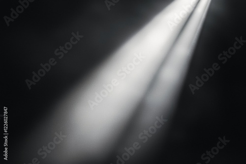 Obraz na płótnie Diagonal light beams illuminating a dark background create a striking contrast, evoking feelings of hope, faith, and spirituality while enhancing the overall atmosphere of mystery w salonie