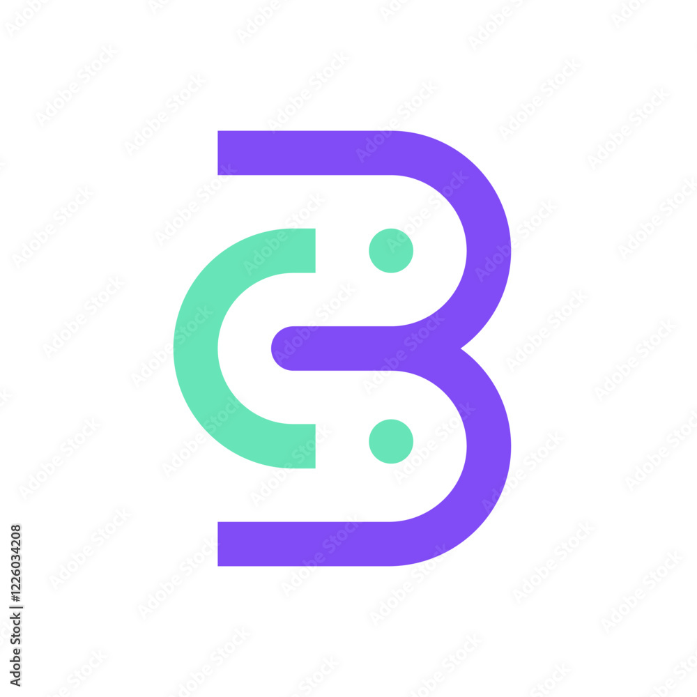 Letter B people minimal modern logo design Letter B people minimal modern logo design