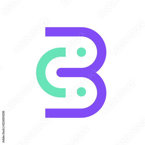 Letter B people minimal modern logo design