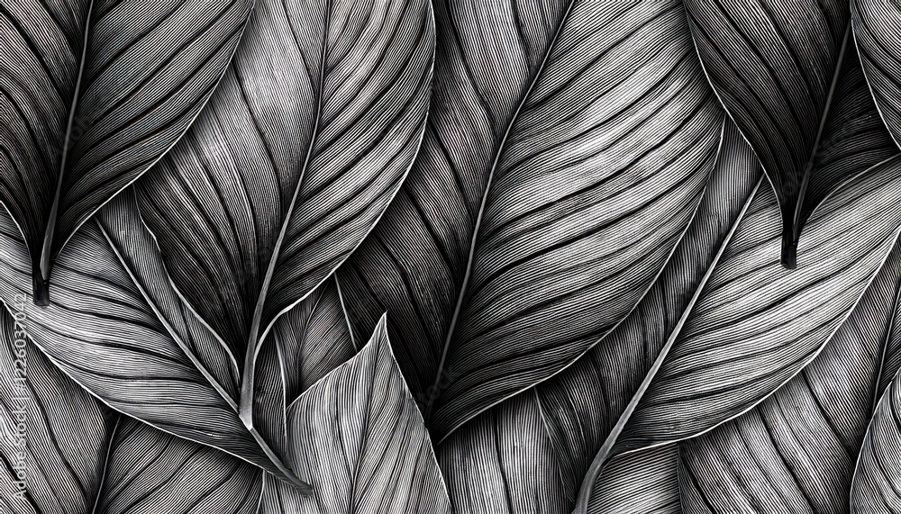 Striking Monochrome Pattern of Leaf Texture, showcasing the Intricate Details and Timeless Beauty of Natures Design, Perfect for Graphic Design Projects and Artistic Backgrounds Striking Monochrome Pattern of Leaf Texture, showcasing the Intricate Details and Timeless Beauty of Natures Design, Perfect for Graphic Design Projects and Artistic Backgrounds